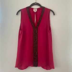 Parker Open Back Silk Blouse with Chain Detail